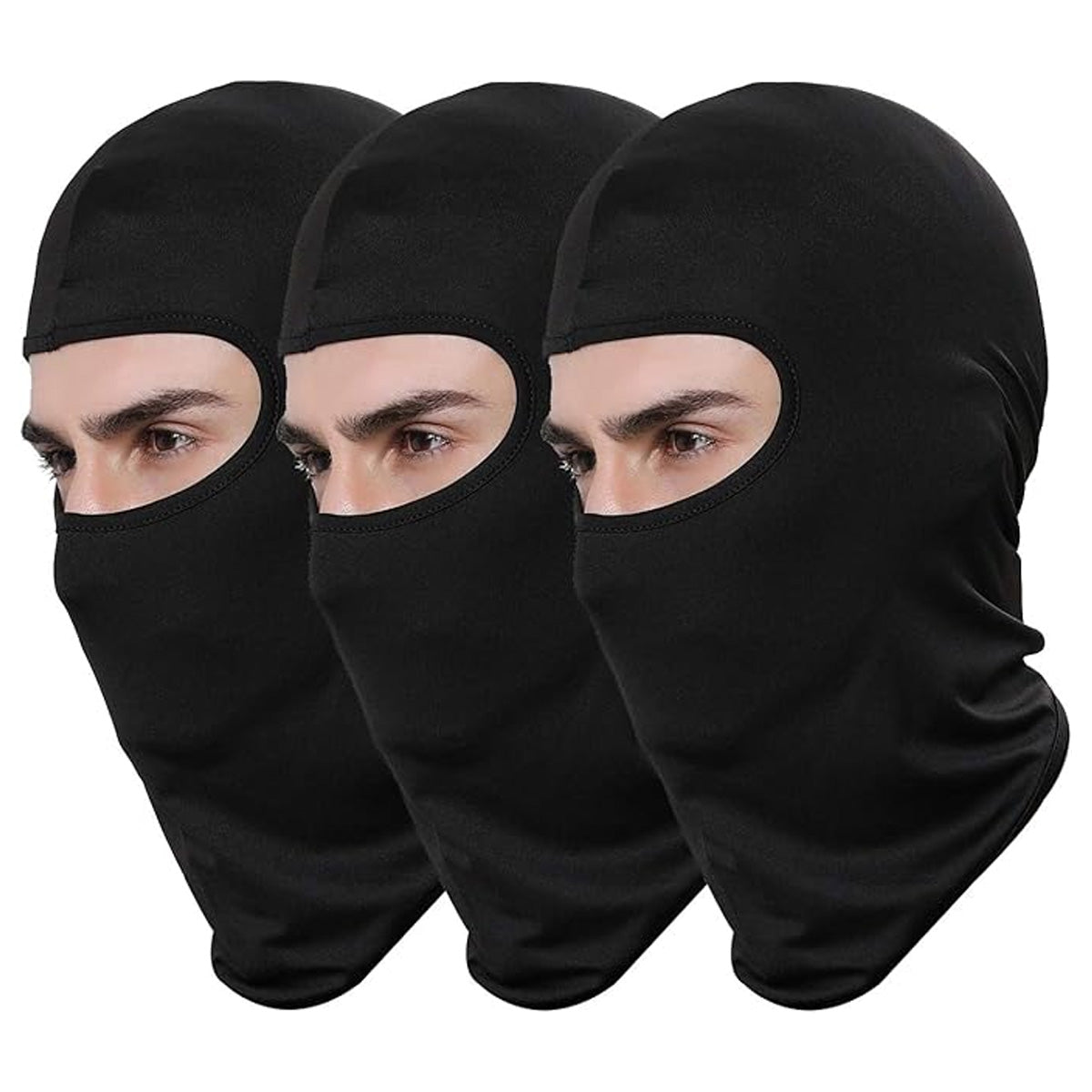 Heatix Pack of 3 Ski Mask Ba ndana Face Hat for Outdoor Airsoft Motorcycle Hood Helmet Balaclavas Headwear