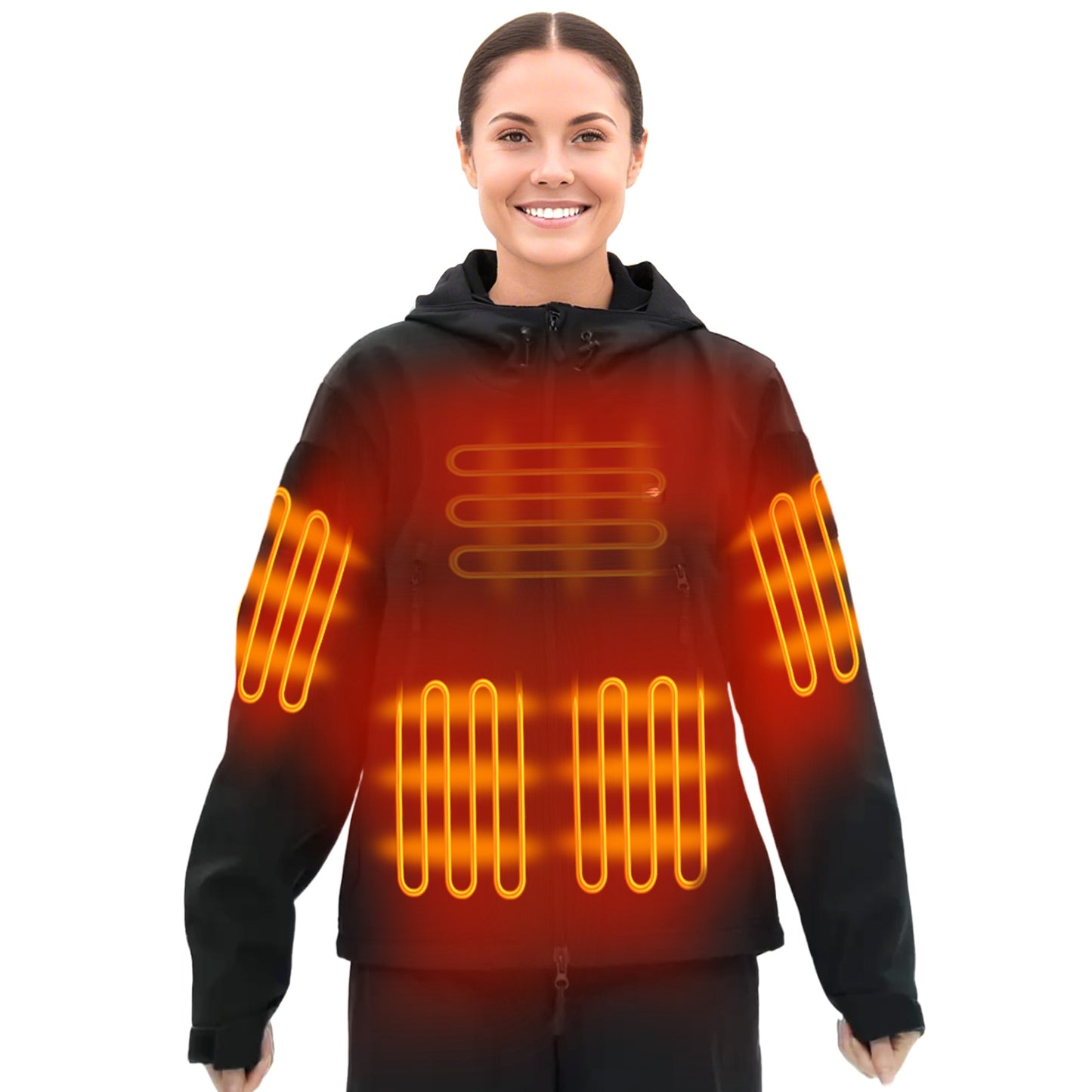 HEATIX Women's Soft Shell Heated Jacket With 12V Battery Pack - Black