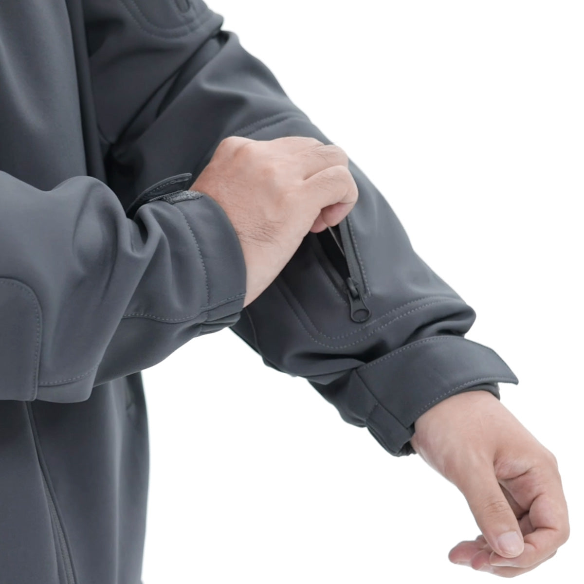 HEATIX Men's Soft Shell Heated Jacket With 12V Battery Pack - Black