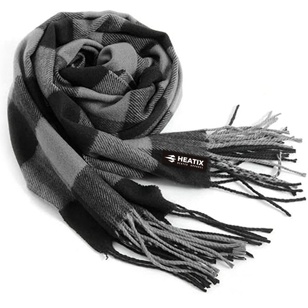 Heatix Men's Scarves Classic Arrival Winter Plaid Scarf Tassel Edge Soft Warm Scarf