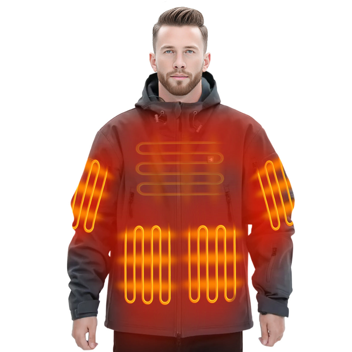 HEATIX Men's Soft Shell Heated Jacket With 12V Battery Pack - Black