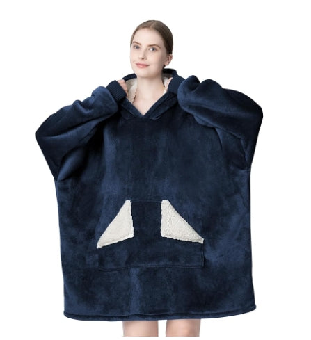 Heatix Wearable Blanket Hoodie, Oversized Sherpa Fleece Sweatshirt Blanket with Giant Hood Pocket and Sleeves for Adult, Warm & Cozy Blanket Gifts for Women
